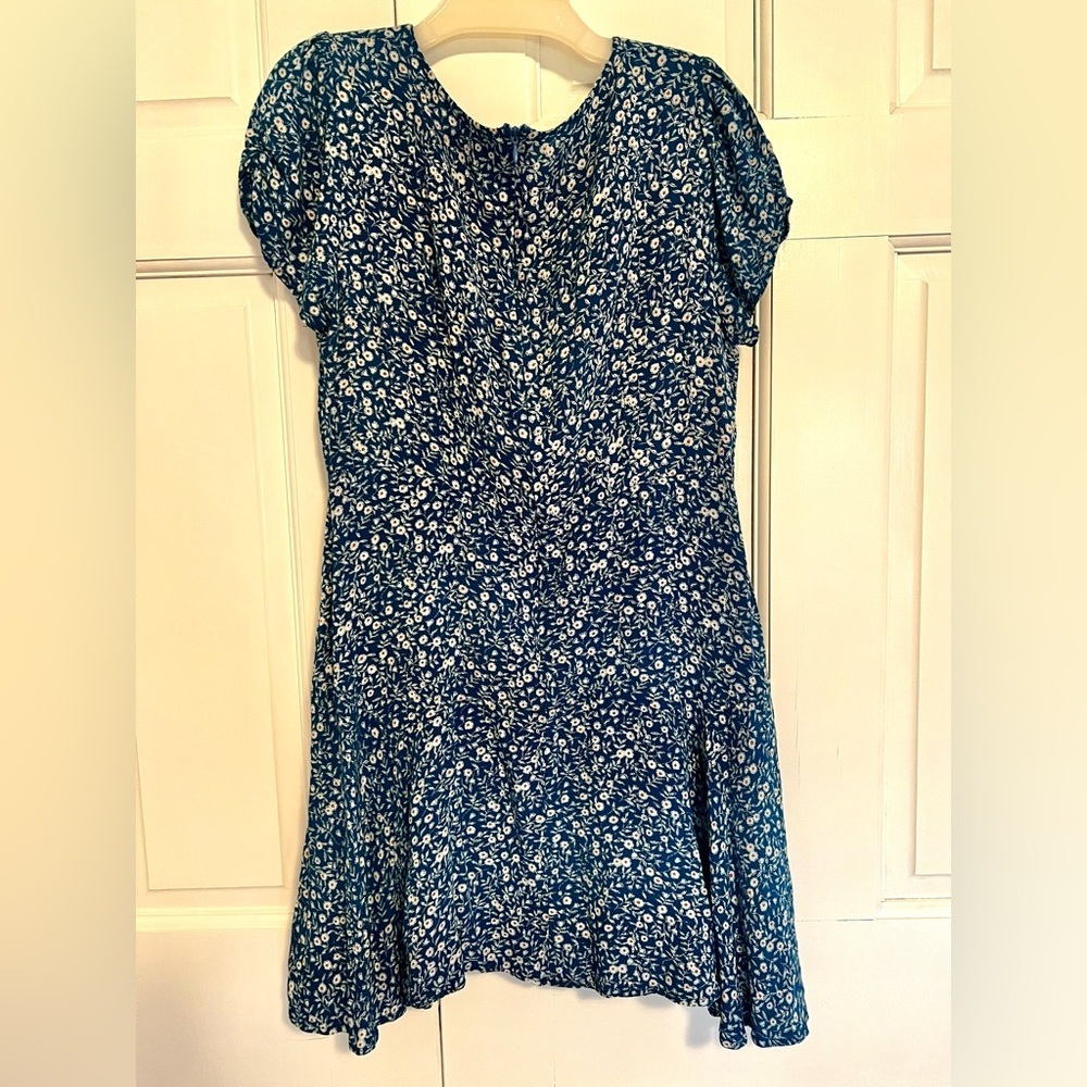 Princess Polly Blue Floral Mini Dress Size 6 - Picture 3 of 8